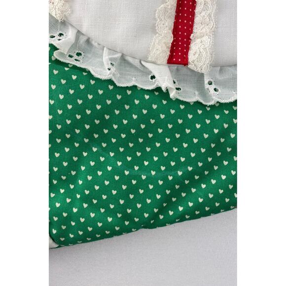 Handmade Quilted Angel Stocking Holding Heart Holiday Retro Vintage Decor - Picture 6 of 6